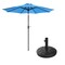 Pure Garden 9-Foot Outdoor Patio Umbrella with Base, Blue 83-OUT5443B - alternate 5